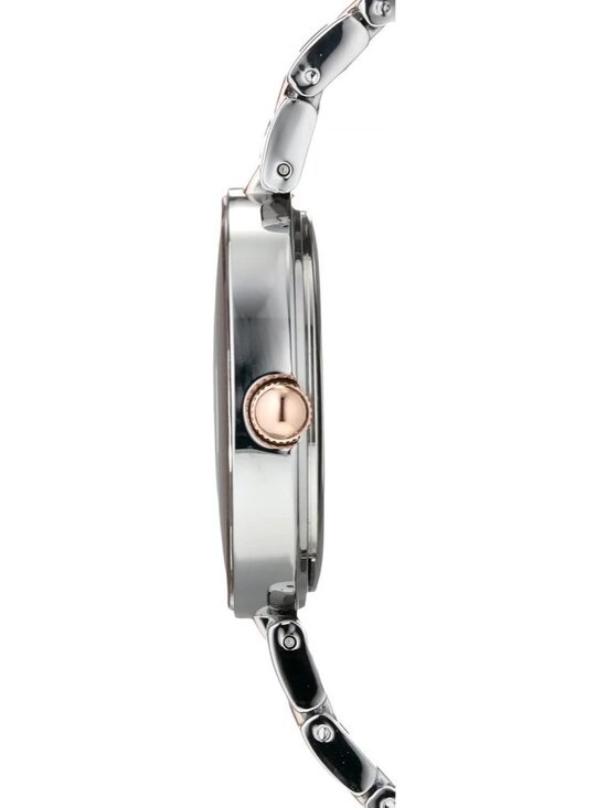 Anne Klein Women\'s Silver And Brown Analog Genuine Diamond Dial Bracelet Watch main image 5
